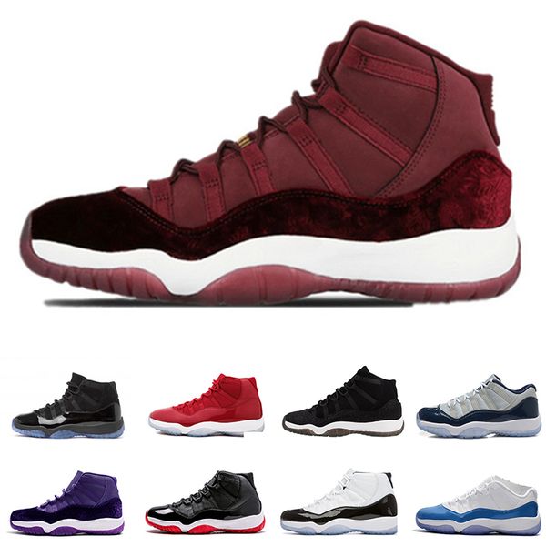 

2018 Спортивная обувь11 Win Like 82 Midnight Navy Win Like 96 Баскетбольные кроссовки черный кот кроссовки Bred 11s Space Jam Sneakers