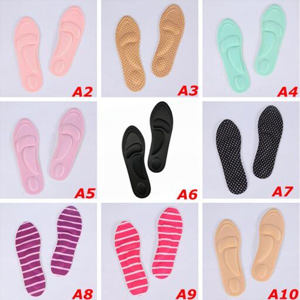 

women 3d bulge sponge shoe pad pain relief insole massage high elasticity sponge improve health comfortable new 10 colors, White;pink