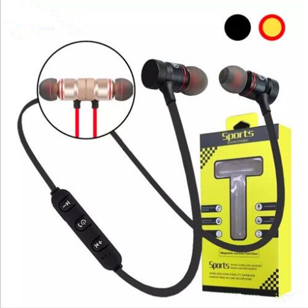 

fashion bluetooth headphones magnetic metal wireless running sport earphones with mic mp3 earbud bt 4.1 for iphone samsung smartphone