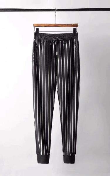 

2018 fall new mens Vertical striped fabric sweatpants designer jogging track jpants ~ luxury yoga joggers track sweat pants for men