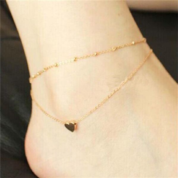 

new women gold plated ankle chain anklet bracelet foot jewelry sandal beach, Silver