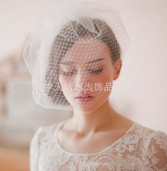 

amandabridal white birdcage headpieces party hat bridal accessories feather veil hair wedding birthday party costume fancy hats for women, Silver