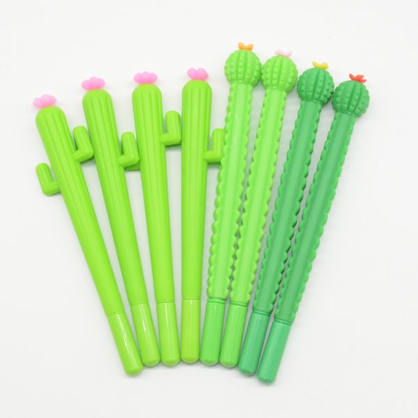 

4 pcs / set gel pen cactus lapices succulents kalem kawai caneta stationary canetas papelaria material escolar school tools
