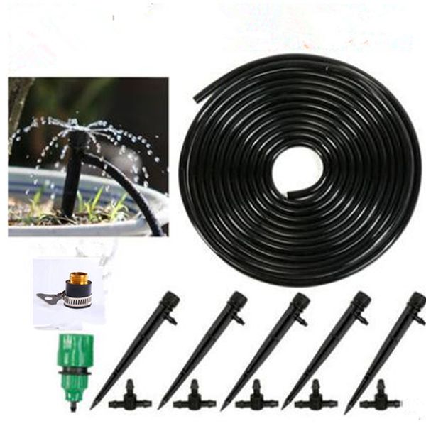 

adjustable dripper set diy micro drip irrigation system plant self watering garden veranda water irrigation kits ba01