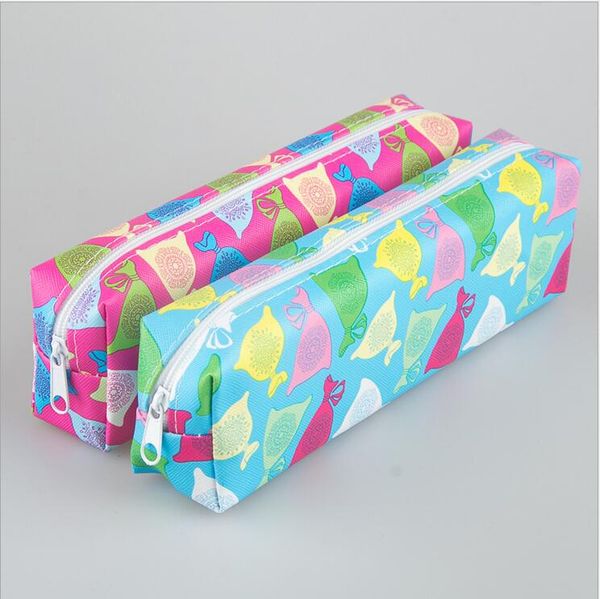 

24pcs/lot fresh candy color pencil bag/pencil case/ kawaii stationery/nice gift papeleria office school supplies wj0390