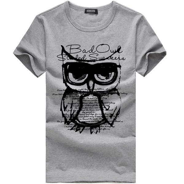 

summer men's short-sleeved t-shirt printed cotton round neck shirt korean slim t shirt half-sleeved shirt, White;black