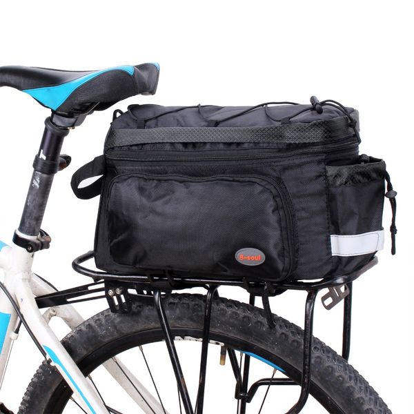 

b-soul bicycle 20-35l expandable storage with rain cover long-distance riding bag