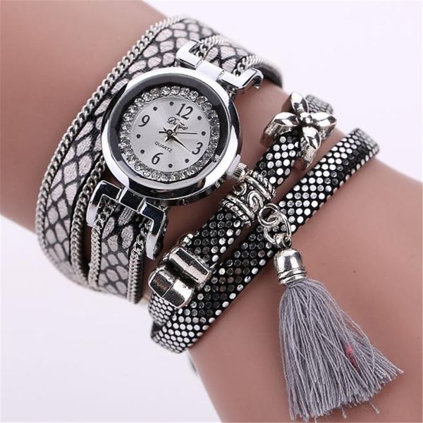 

women's female quartz watch fashion ladies faux leather rhinestone analog quartz wrist watches girl's gift dress bracelet 4a, Slivery;brown
