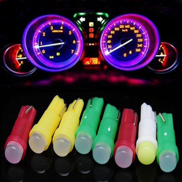 

sekinew lot 4pcs universal car light t5 cob car door reading led lamps bulbs colorful interior accessories ornaments