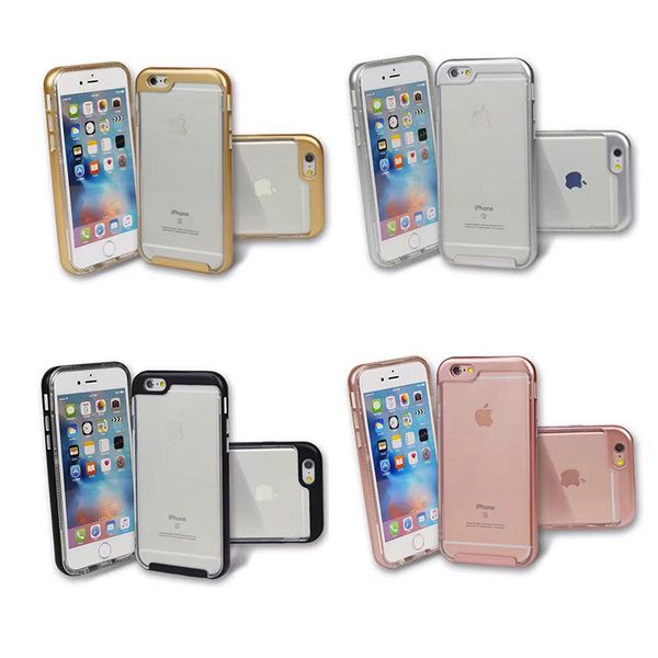 

2018 2in1 for iphone suitcase transparent tpu+pc designer phone case combo protective cover for goophone x designer phone case