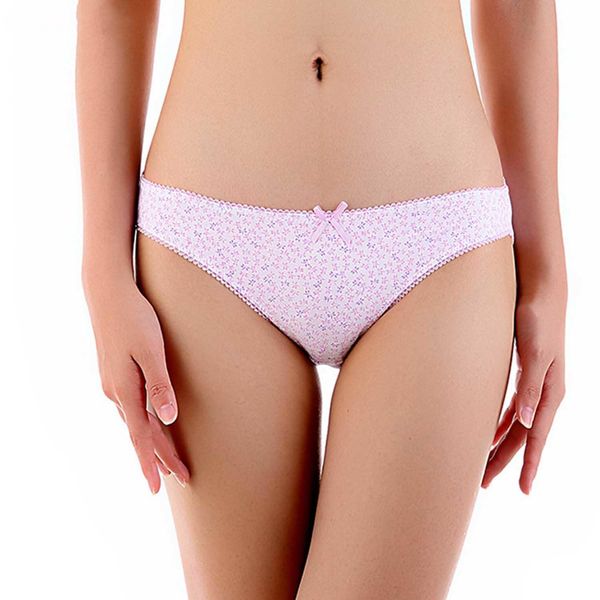 

Ladies Cotton Briefs Women Panties Underwear Soft Comfortable Low Waist Lingerie Briefs Female Plus Size Underpants