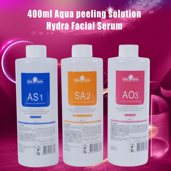 

new as1 sa2 ao3 aqua peeling solution 400ml per bottle hydra dermabrasion face clean facial cleansing blackhead export liquid repair