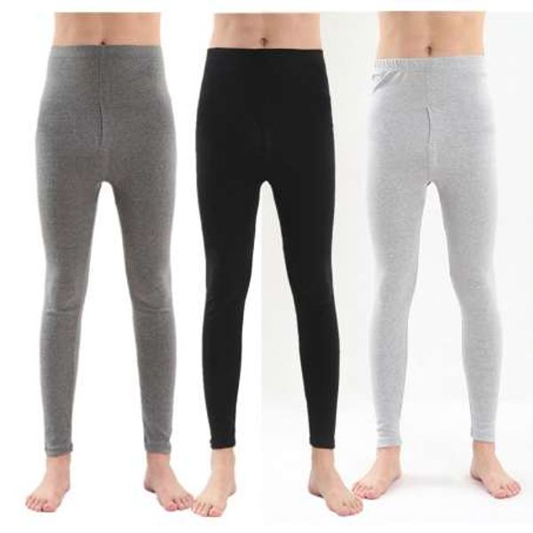 

autumn and winter style men leggings plus size 7xl high waist cotton cashmere warm men's home pajamas pants, Black;white