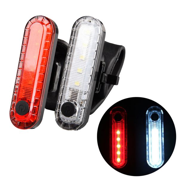 

waterproof bike light cycling taillight led usb rechargeable riding rear light bike safety warning bicycle light accessories