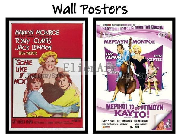 

some like it movie home decorative painting white kraft paper poster 42x30cm