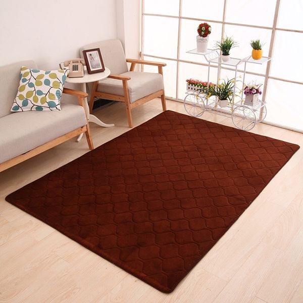 

floor mat thicken coral fleece comfy soft geometric pattern home mat3