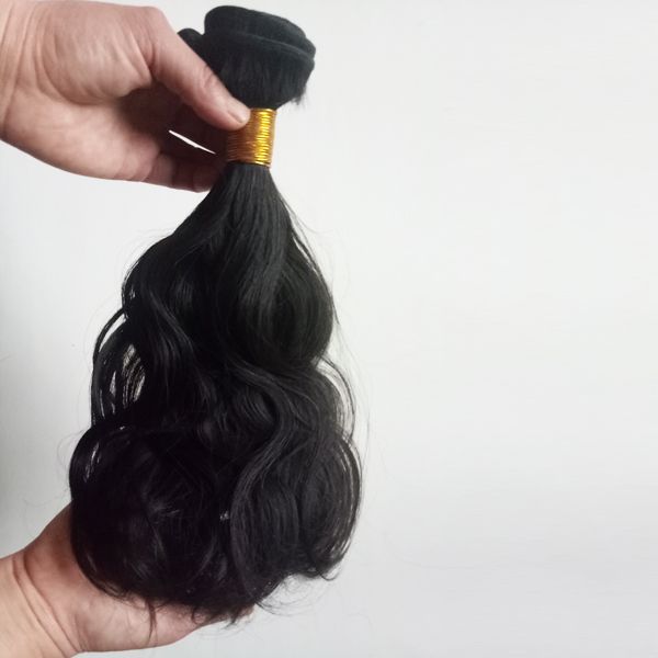 

european brazilian virgin human hair 8-16inch can be dyed silky natural wave double weft peruvian indian malaysian weaving hair extensions, Black