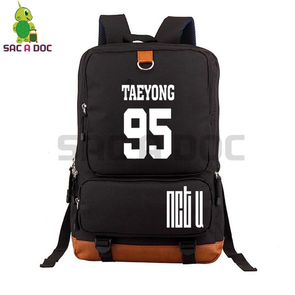 

kpop nct backpack woemn men canvas travel rucksack taeyong ncitizen backpack boys girls large capacity school bags