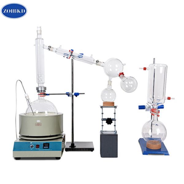 

Factory price lab chemical hort path di tillation 20l hort path di tillation with tirring heating mantle include cold well