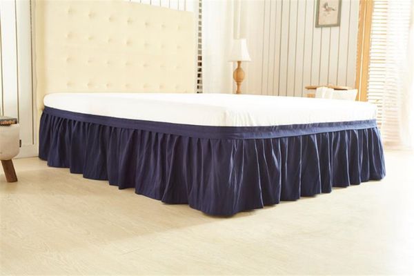 

twin queen king size bed skirt solid color polyester bedding accessories