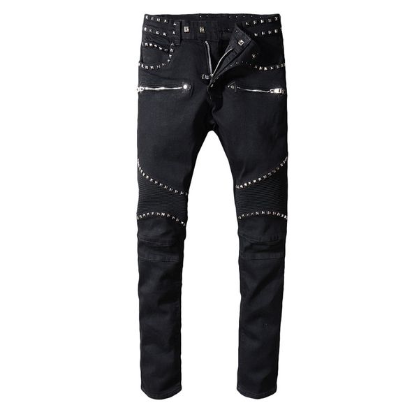 

2019 balmain men di tre ed ripped jean fa hion de igner traight jean cau al denim pant treetwear tyle men jean cool, Blue