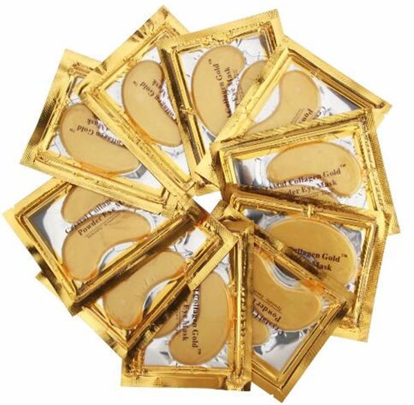 

wholesale- gold crystal collagen sleeping eye mask ale eye patches mascaras 100pcs=50 pack fine lines face care skin care