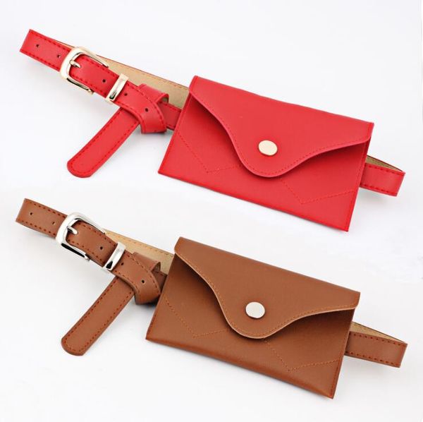 

fashion women waist bag quality pu leather belt bag pure color pack for women female vintage waist pouch fanny pack coin purse