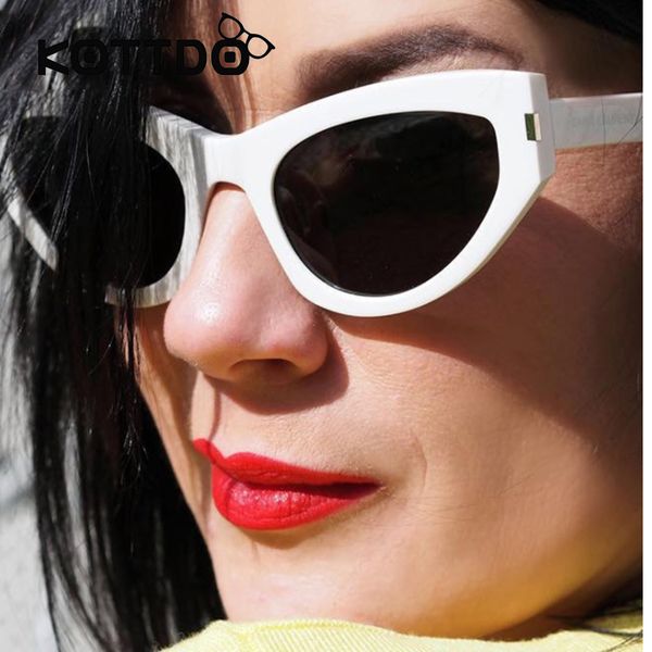 

cat eye sunglasses women retro red frame vintage women sunglasse female brand design mirrored lens uv400 glasses lunette de, White;black