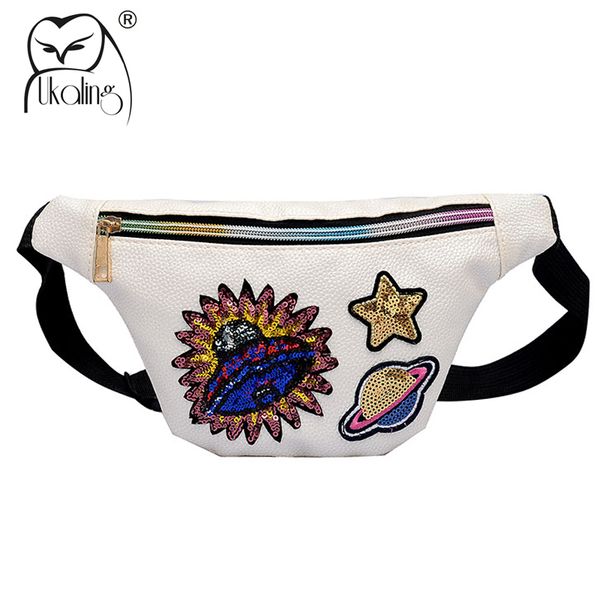 

ukqling pu leather women waist bag for girls purse fanny pack over shoulder chest bag women's belt cross body purses