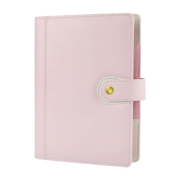 

harphia 2018 zipper planner a5 travel journals ring loose leaf spiral notebook macaron planner binder diary agenda organizer, Purple;pink