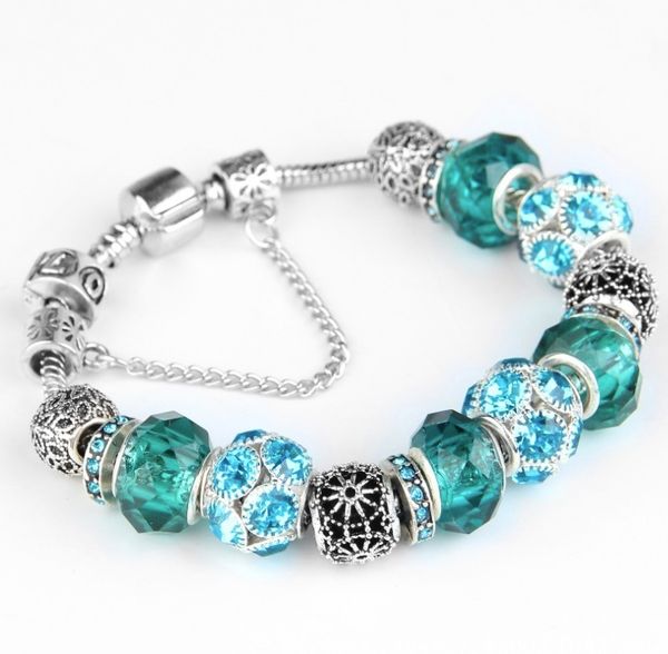 

new european beads bracelets for woman gift with 925 sterling silver pendant charm bracelets bracelet charms, Golden;silver