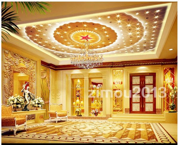 Custom 3d Wallpaper For Walls 3d Ceiling Wallpaper Murals Hall Roof Ceiling Fresco Hotel Guest Living Room Wallpaper Mural Zenith Mural Free