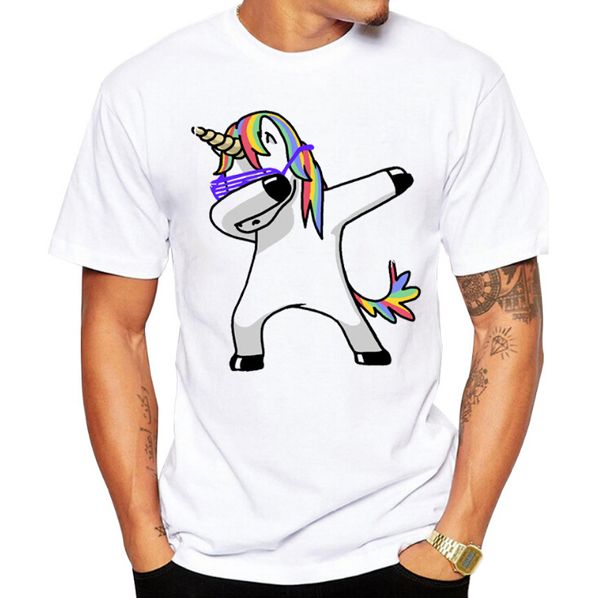 

summer fashion dabbing pug t-shirt men funny t shirts dabbing horse/cat/zebra/panda hip hop tee, White;black