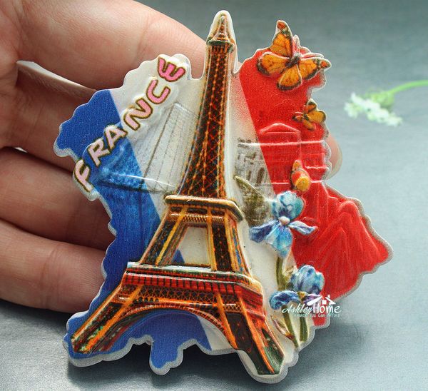 

eiffel tower, paris, france souvenir resin decorative refrigerator magnet tourist travel gift idea