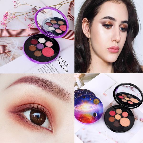 

starry sky eye sshadow palette shimmer glitter long-lasting easy to wear waterproof 7-colour eye shadow