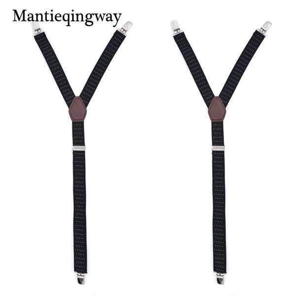 

mantieqingway mens shirt stays garter holders adjustable elastic straps black stirrup style suspenders socks garters belts, Black;white