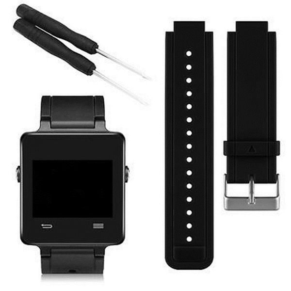 

wholesale- silicone replacement watch band wrist support watchband strap bracelet for garmin vivoactive smart watch band with tools, Black;brown