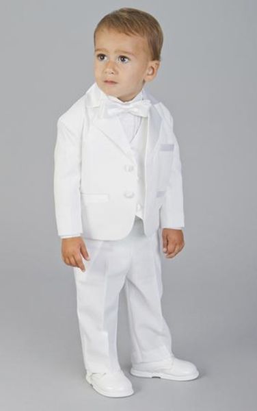 

new custom made two buttons white boy' formal wear occasion notch satin lapel kids tuxedos wedding party suits 605, Black