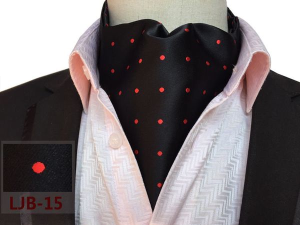 

british stylish gentlemen formal scarf black with red dots, Blue;gray