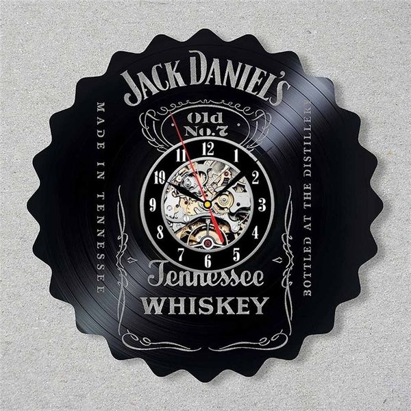 

Джек Дэниелс Виски Виниловая Пластинка Творческие Настенные Часы Современный До