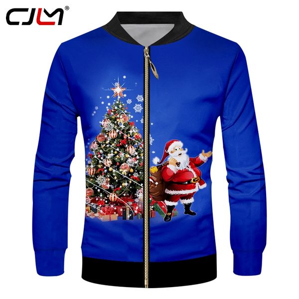 Grosshandel Cjlm The New Listing Herren Kleidung 3d Printed Weihnachtsbaum Und Weihnachtsmann Farbige Casual Man Big Size Zip Jacke Von Sogga 68 57 Auf De Dhgate Com Dhgate