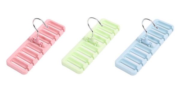 

горячая 100 шт. хранения стойки галстук ремень организатор space saver вращающийся шарф галстуки держатель вешалки крючок шкаф организация т