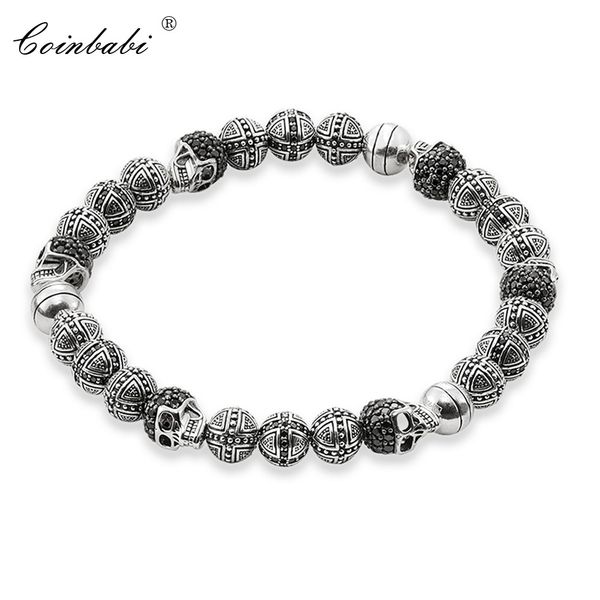 

Thomas Rebel Skulls & Cross Ts Hero Bead Elastic Bracelet from Heart Style, Ts 2017 925 Sterling Silver Fashion Jewelry for Men Y1891908