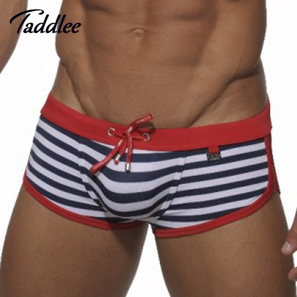 

taddlee brand mens man swimwear swimsuits men swim suits boxer shorts trunks swimming surf board shorts gay penis pouch wj