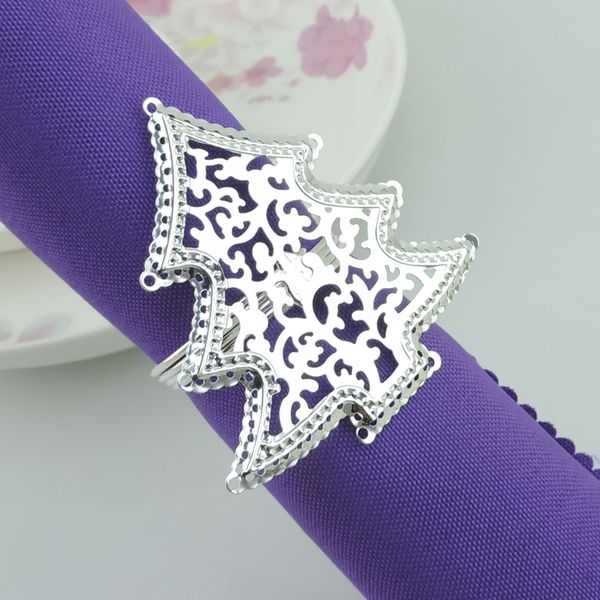 

50p christmas tree napkin ring serviette holder wedding banquet dinner decor favor napkin buckle christmas decorations wholesale