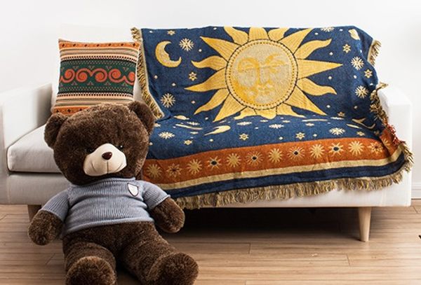 

bohemian cotton blanket sofa decorative slipcover throws on sofa/bed/plane travel plaids blanket ing