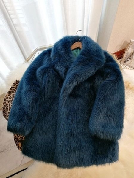 

new style high-end fashion women faux fur coat s7, Black