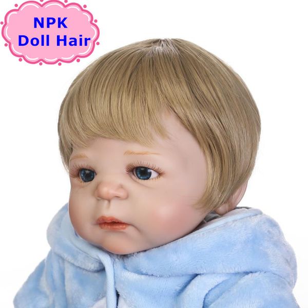 

npk fashion 55-57cm bjd/ sd/ hair wig boy reborn baby doll sticked hair wig bonecas reborn hair wig for boy dolls