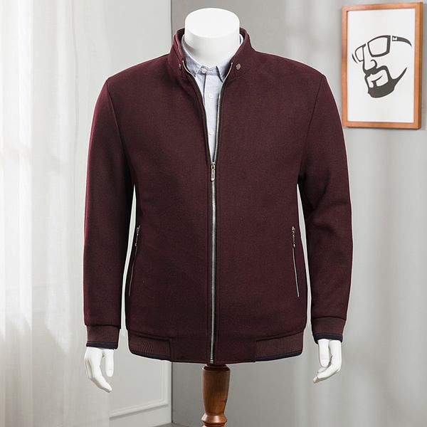 

new 8xl 7xl 6xl 5xl plus size winter jacket men wool coat slim fit jackets outerwear warm man casual jacket overcoat coat, Black