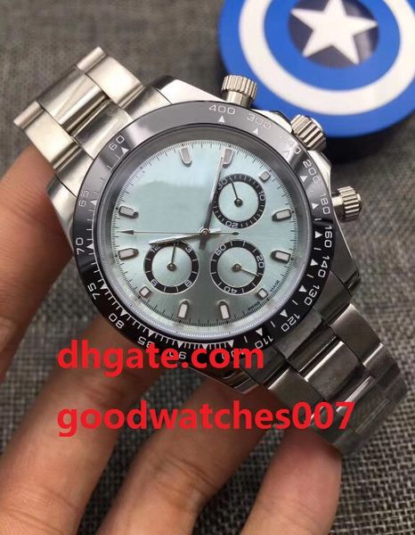 

black)(yellow) (blue)dial 40mm ceramic bezel 116506 116500 no chronograph asia eta 2813 movement automatic me, Slivery;brown